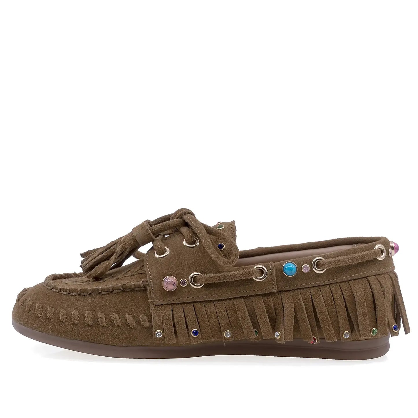 Pantofi Dama Casual Anna Viotti Piele intoarsa D116-2657-11R camel