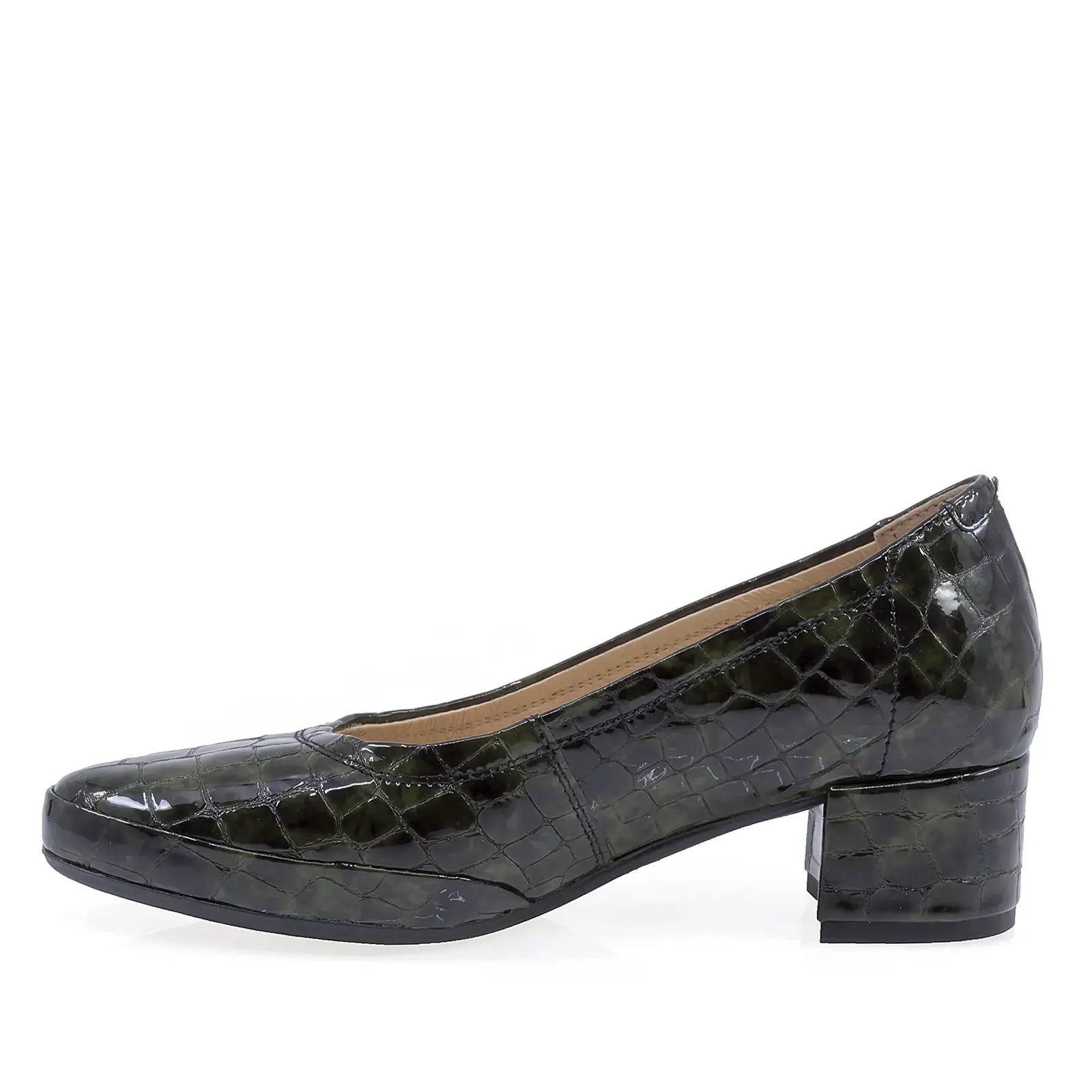 Pantofi dama eleganti Anna Viotti piele lacuita D63-1168 verde