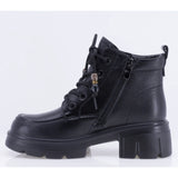 Ghete dama casual Anna Viotti piele naturala D111-5E13150-1 negre