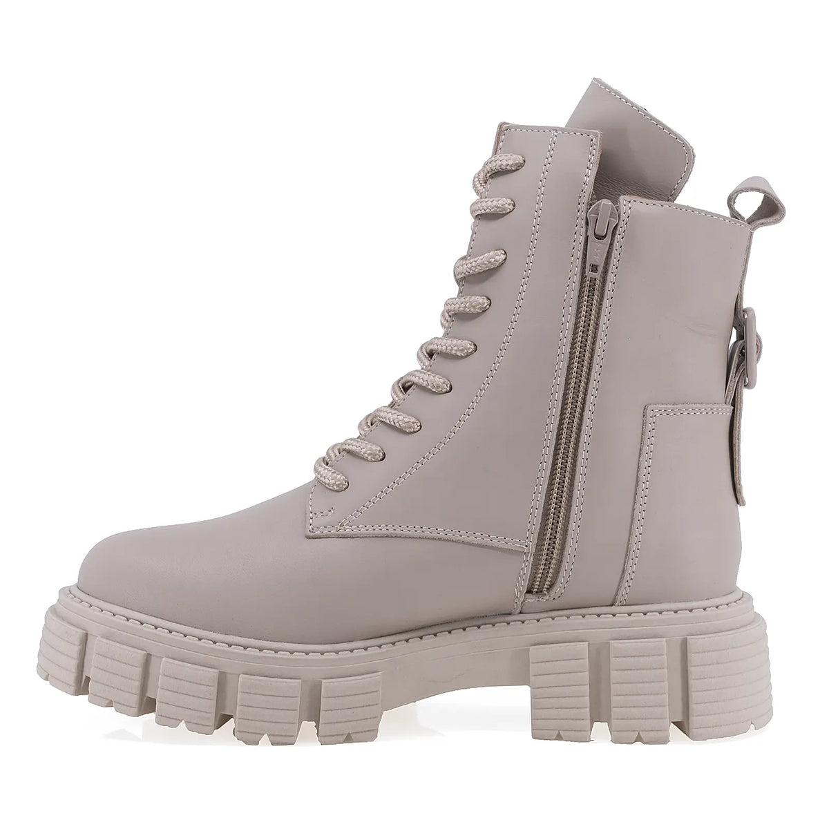 Ghete dama casual Anna Viotti piele naturala D44-4614 bej