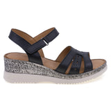 Sandale dama casual Anna Viotti piele naturala D72-702 negru