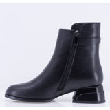 Botine dama elegante Anna Viotti piele naturala D122-W52-6H133-4 negre