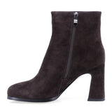 Botine dama elegante Anna Viotti piele intoarsa D106-25423-F3568 maro