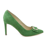 Pantofi dama Guban din piele intorsa D 1454 verde