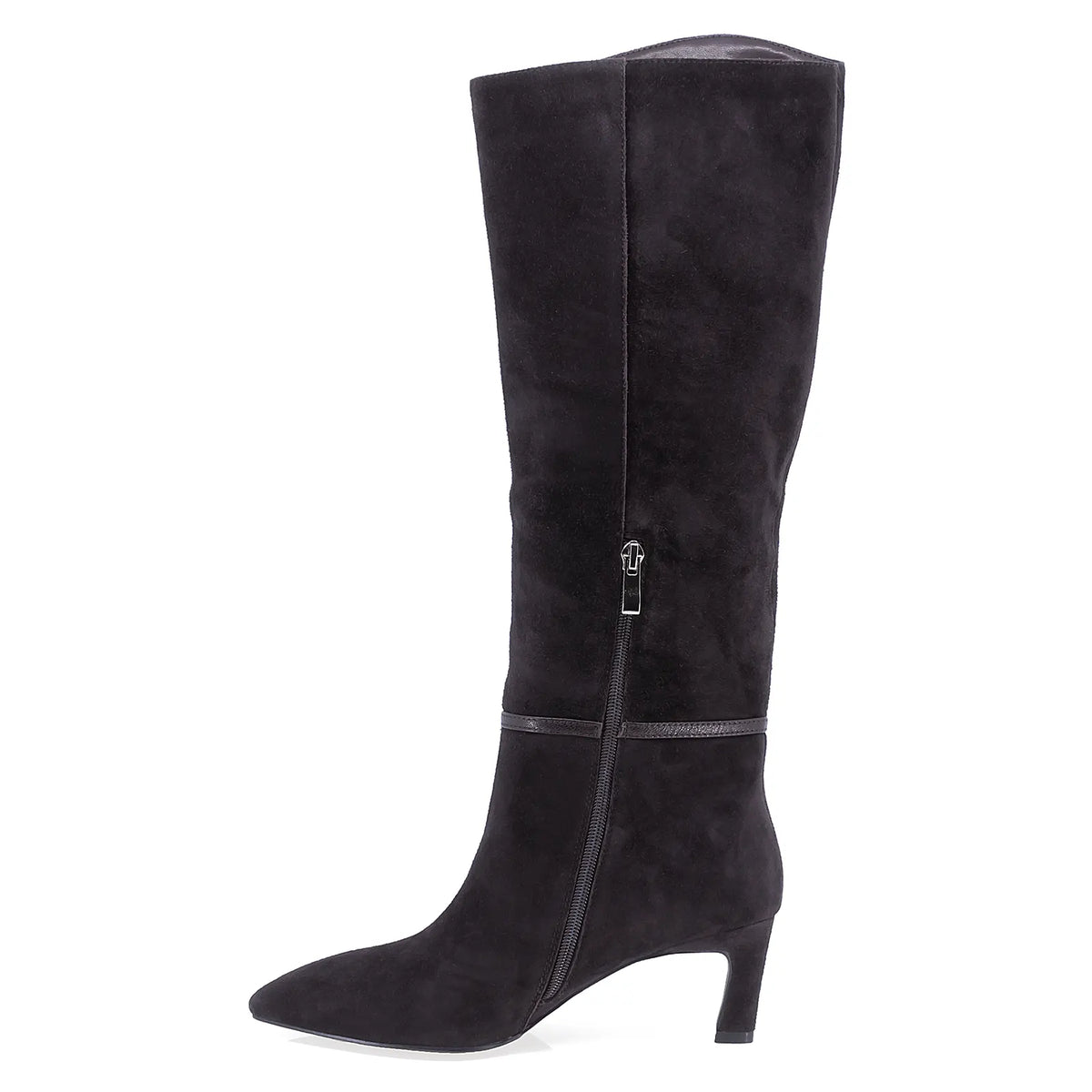 Cizme dama elegante Anna Viotti piele intoarsa D106-AD893-L542DK maro