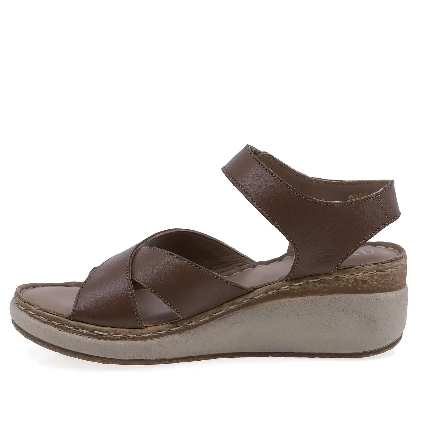 Sandale dama casual Anna Viotti piele naturala D200-68417 maro