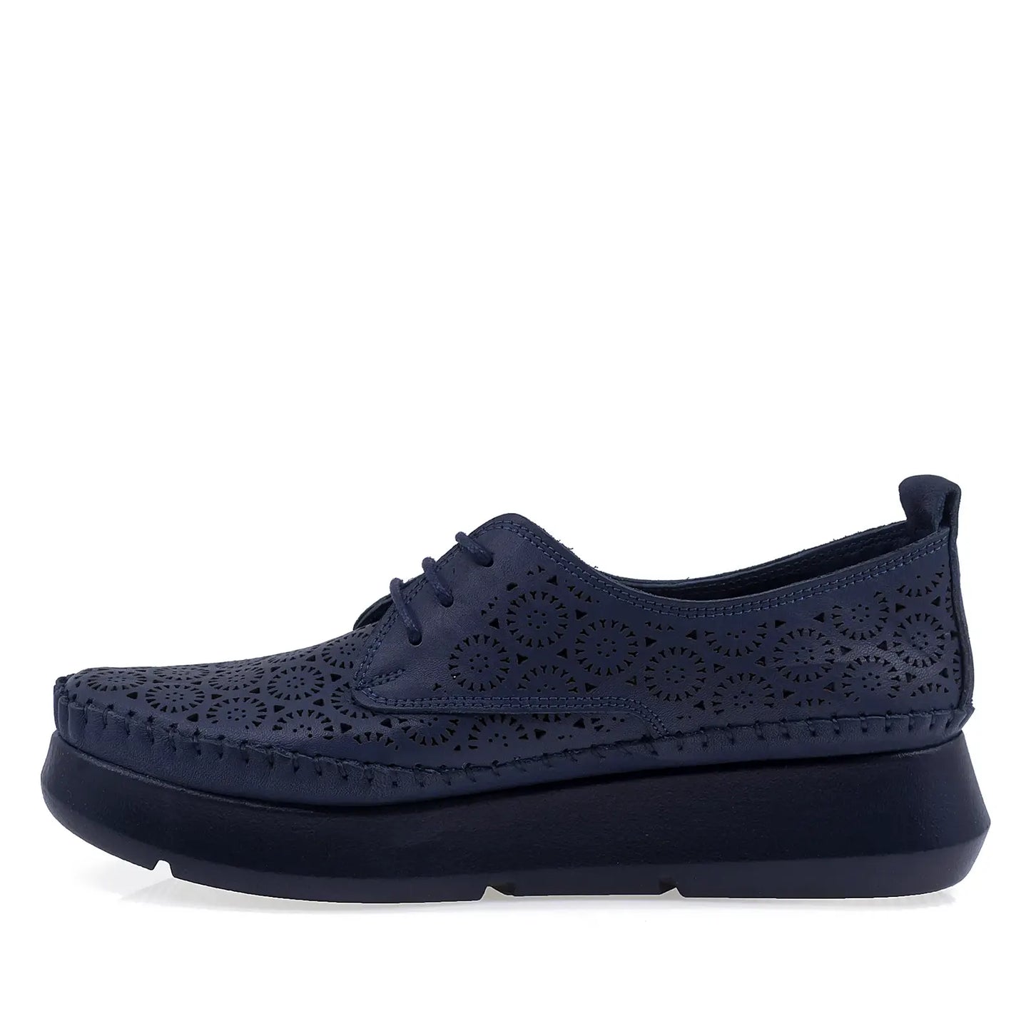 Pantofi Dama Casual Anna Viotti Piele naturala D43-53-L17 bleumarin