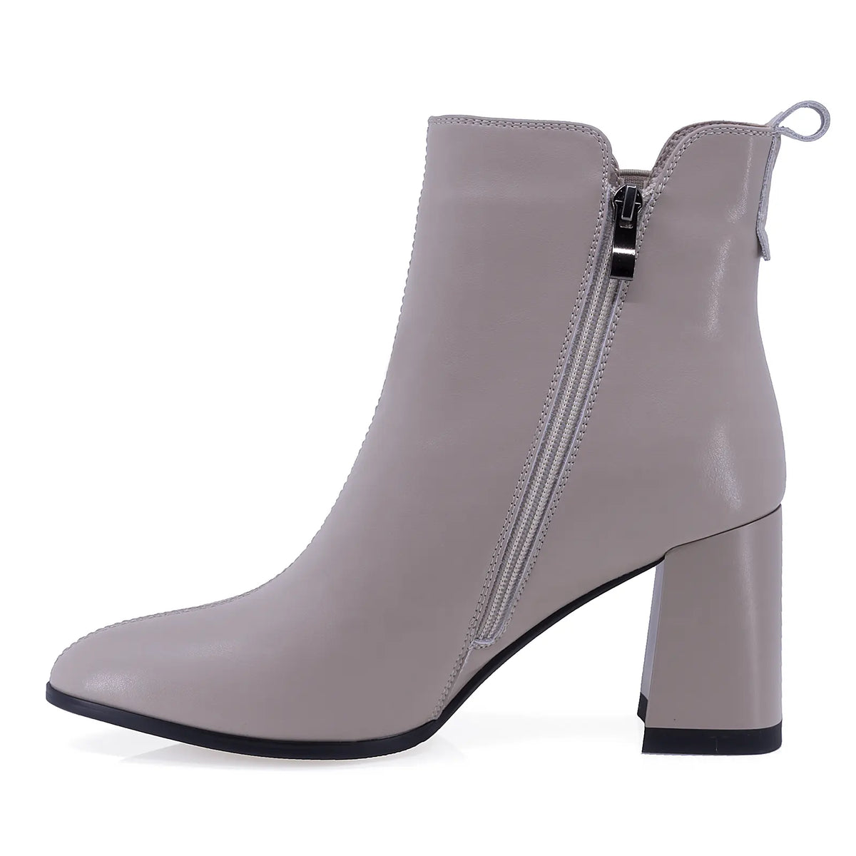 Botine dama elegante Anna Viotti piele naturala D106-M572-Q478-3 bej