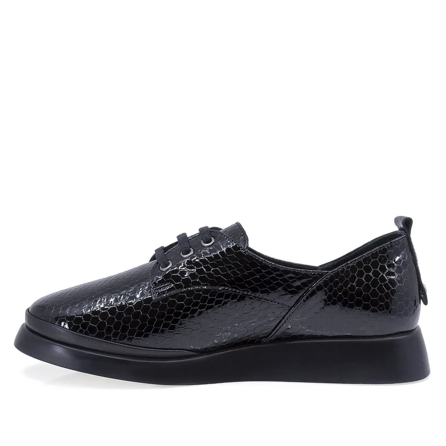 Pantofi Dama Casual Anna Viotti Piele lacuita D52-K60 negru