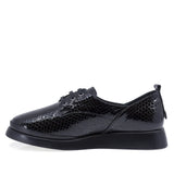 Pantofi Dama Casual Anna Viotti Piele lacuita D52-K60 negru