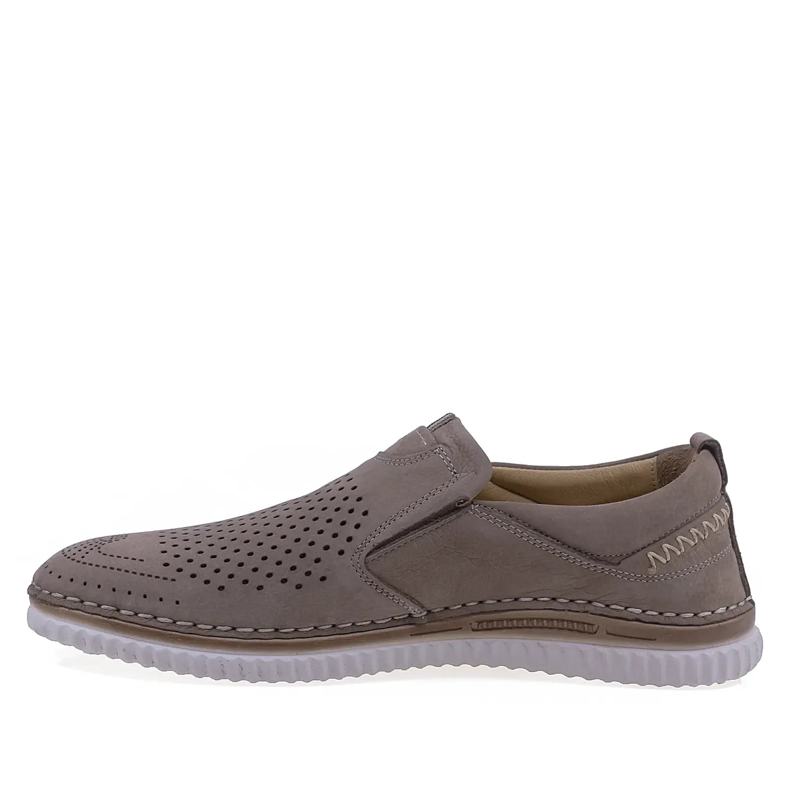 Pantofi barbati casual Goretti piele nabuc B41-1045 gri
