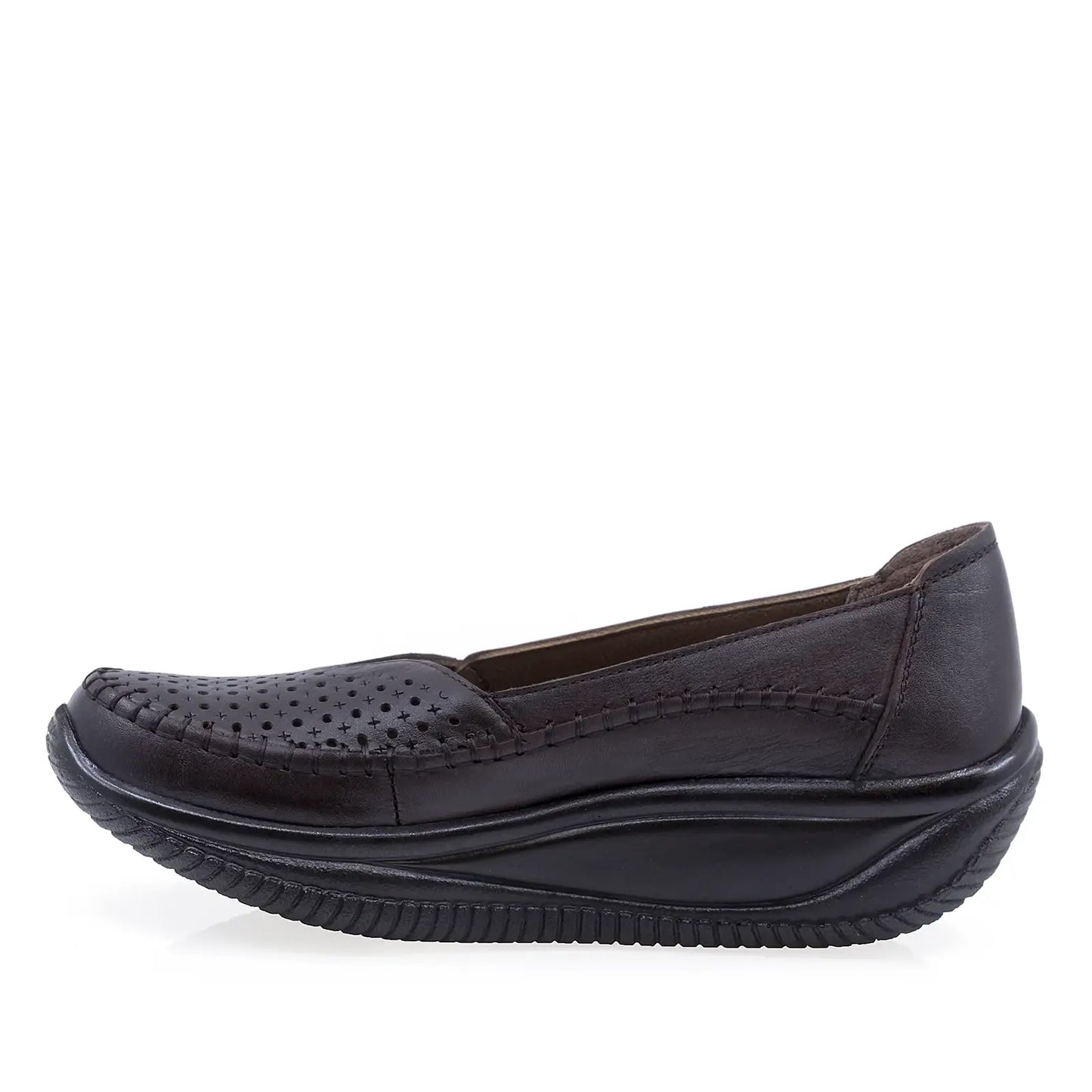 Pantofi Dama Casual Anna Viotti Piele naturala D64-1050 maro