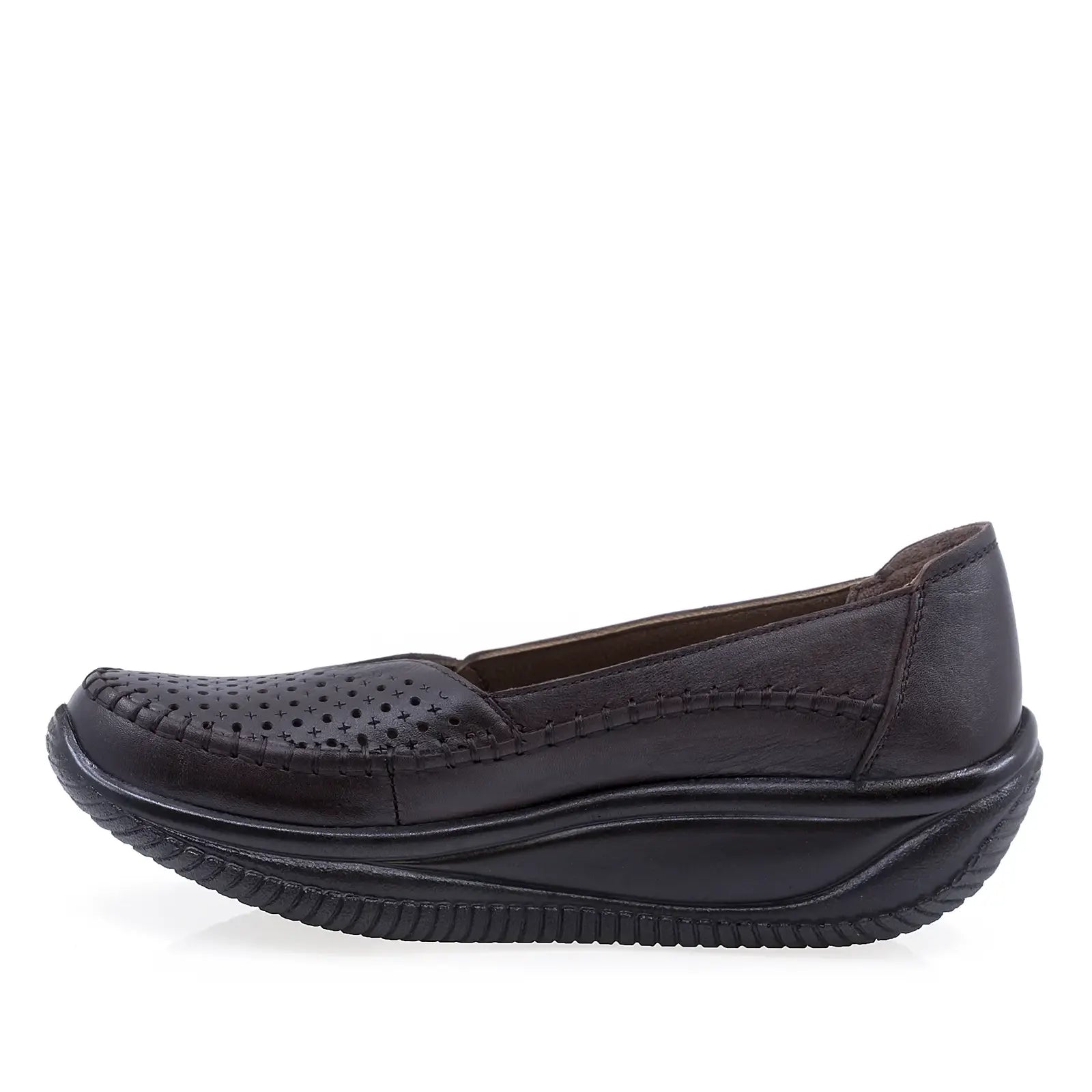 Pantofi Dama Casual Anna Viotti Piele naturala D64-1050 maro