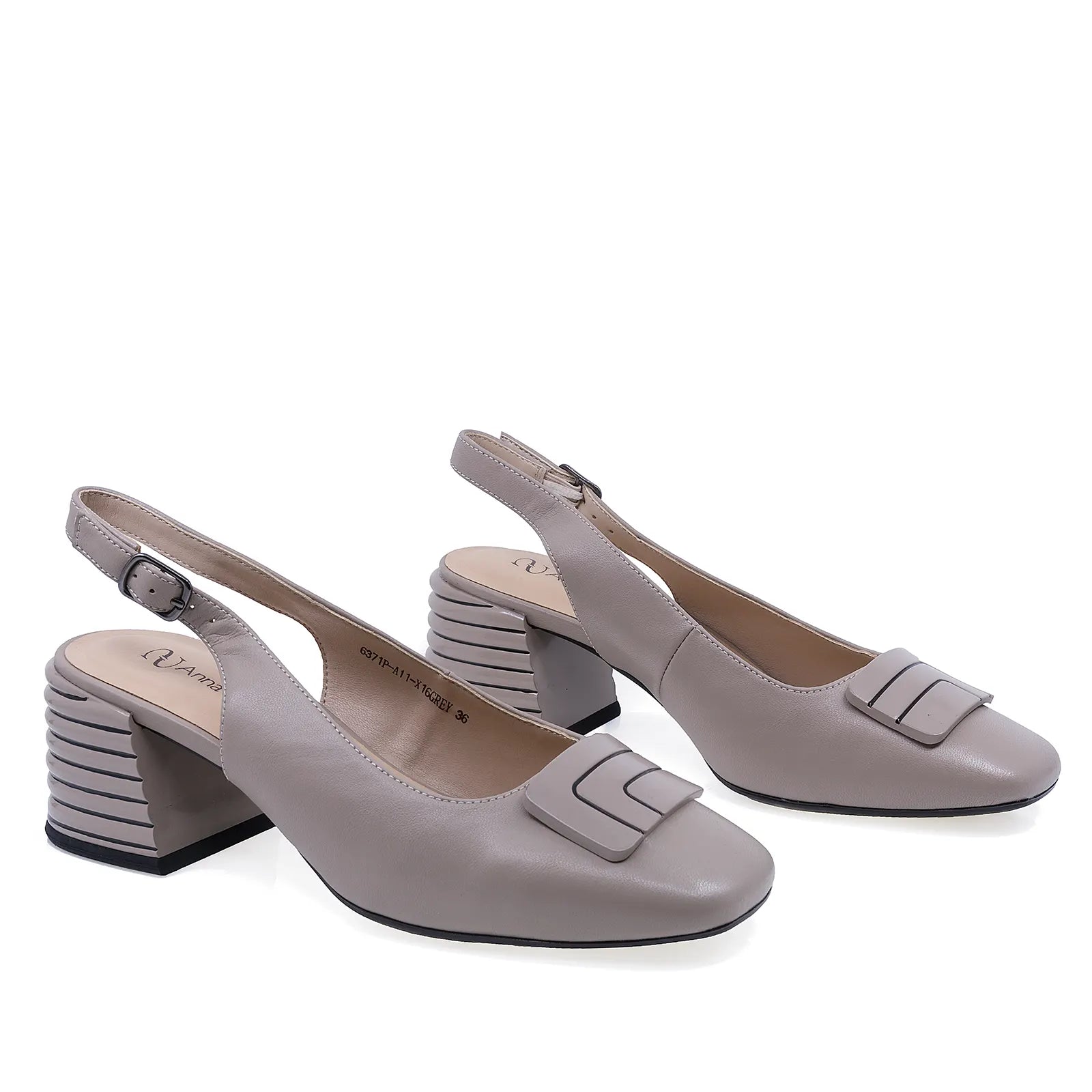 Pantofi damă eleganti piele naturala Anna Viotti D105-6371P-A11-X16 gri