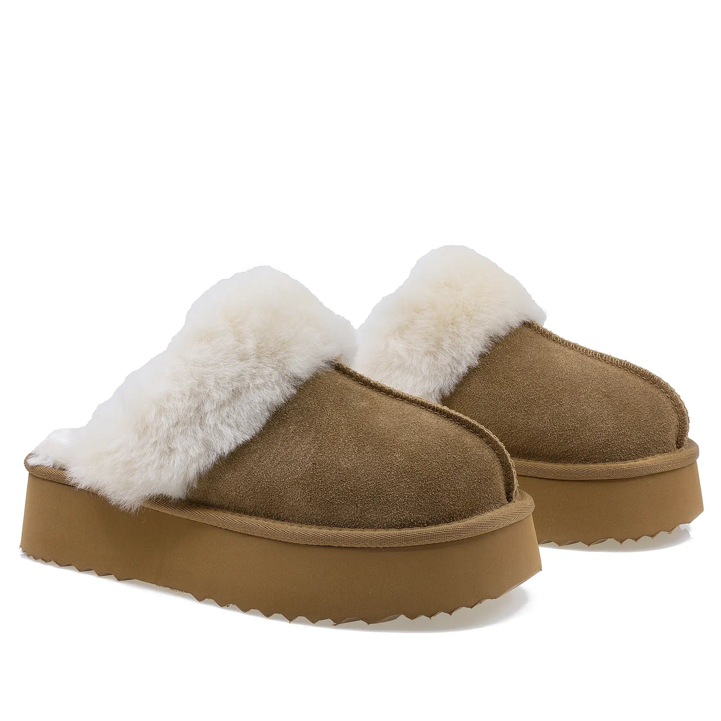 Papuci Dama Casual Anna Viotti Piele Intoarsa D113-11 Camel