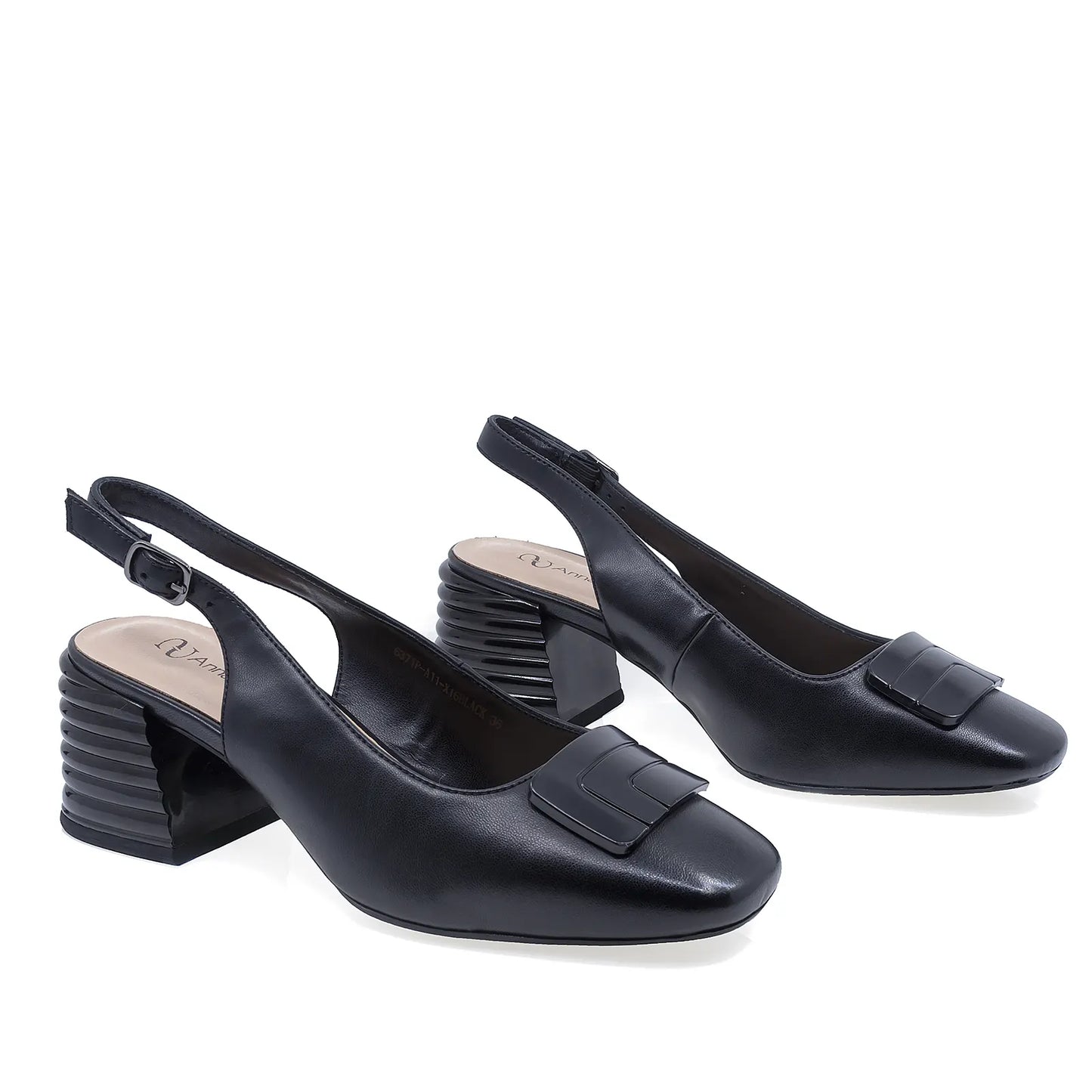 Pantofi damă eleganti piele naturala Anna Viotti  D105-6371P-A11-X16 negru