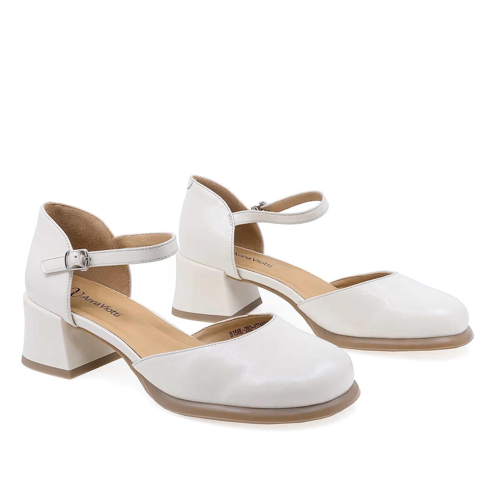 Pantofi dama eleganti Anna Viotti piele naturala D105-B158L-282-YT09 bej