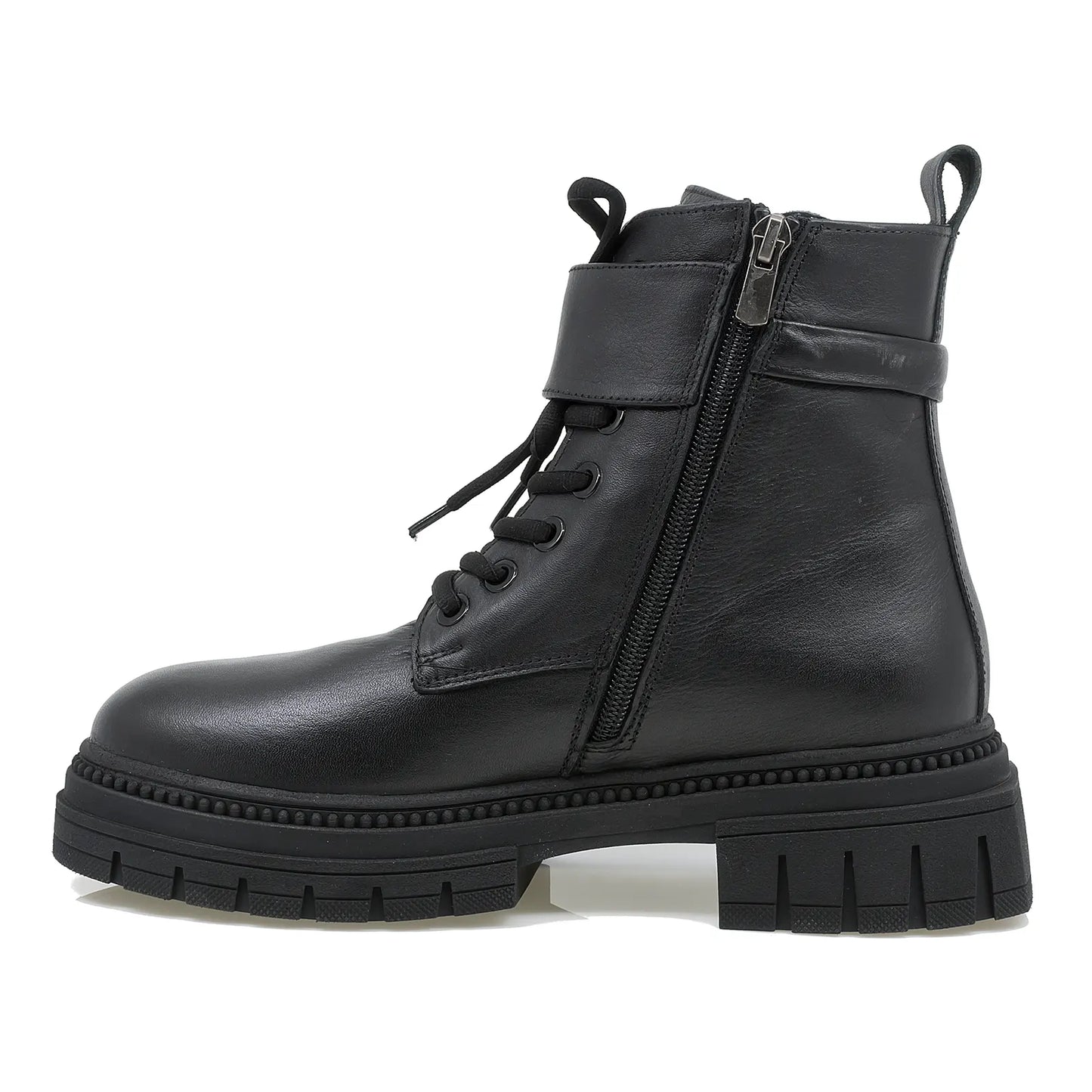 Ghete dama Anna Viotti din piele naturala D 30-124 negru-2