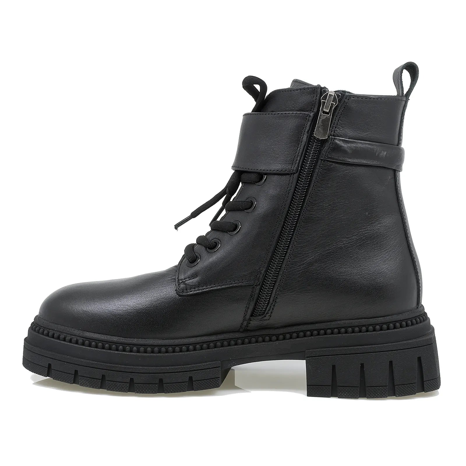 Ghete dama Anna Viotti din piele naturala D 30-124 negru-2