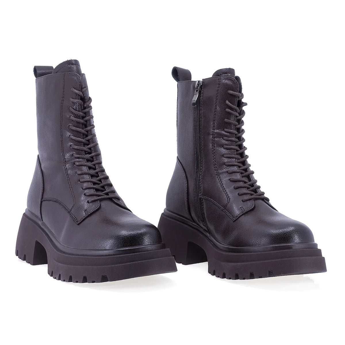 Ghete dama casual Anna Viotti piele naturala D106-F12610-A1496-2 maro