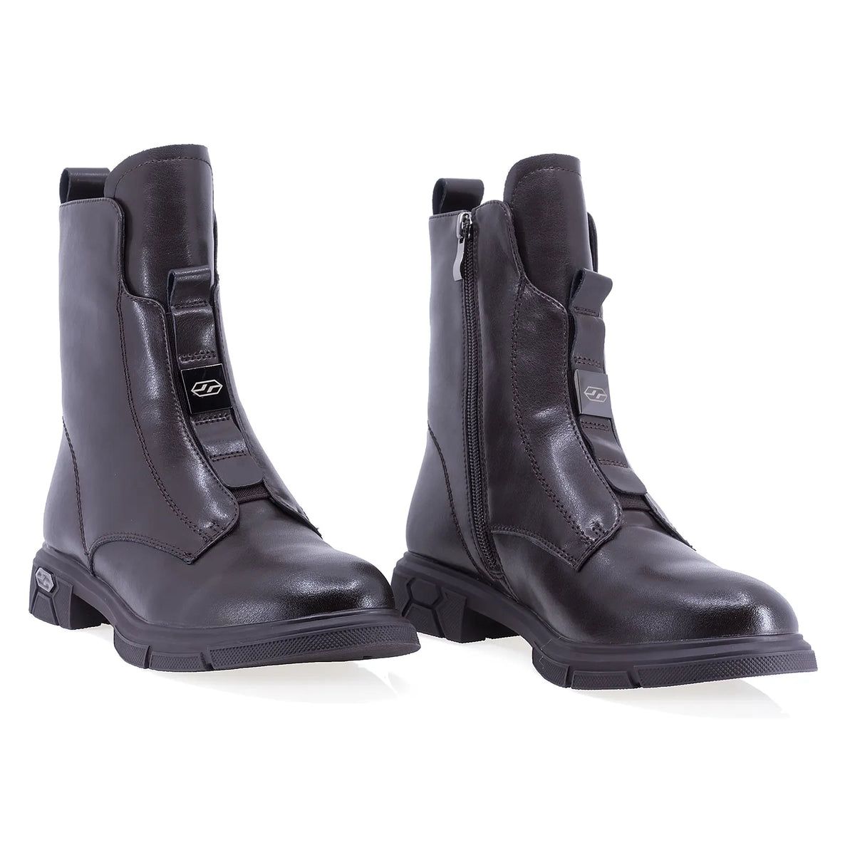 Ghete dama casual Sole piele naturala 04 maro