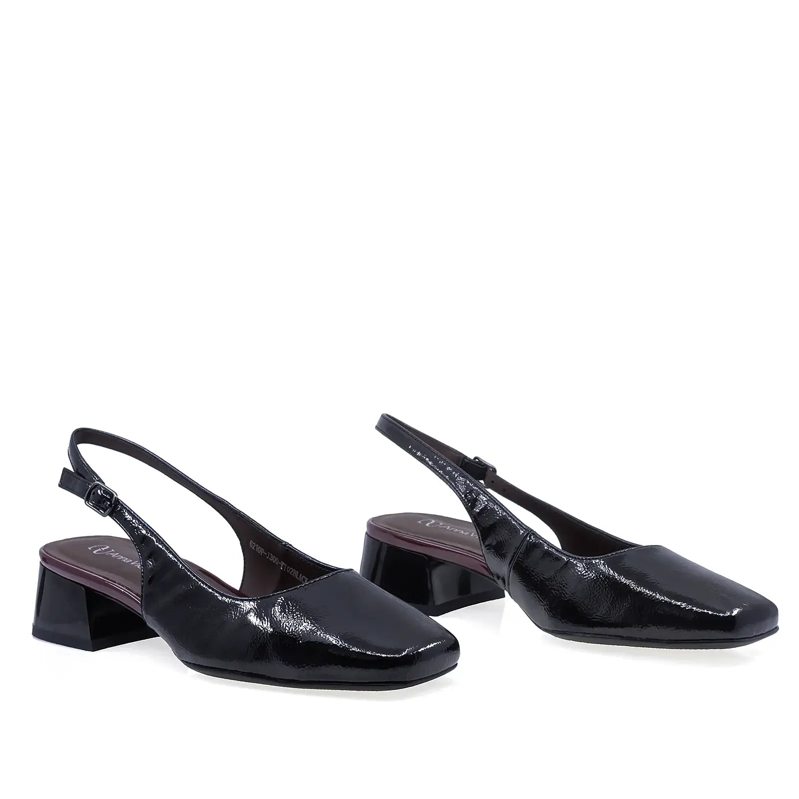 Pantofi dama eleganti Anna Viotti piele lacuita D105-6210P-J300-YT02 negru