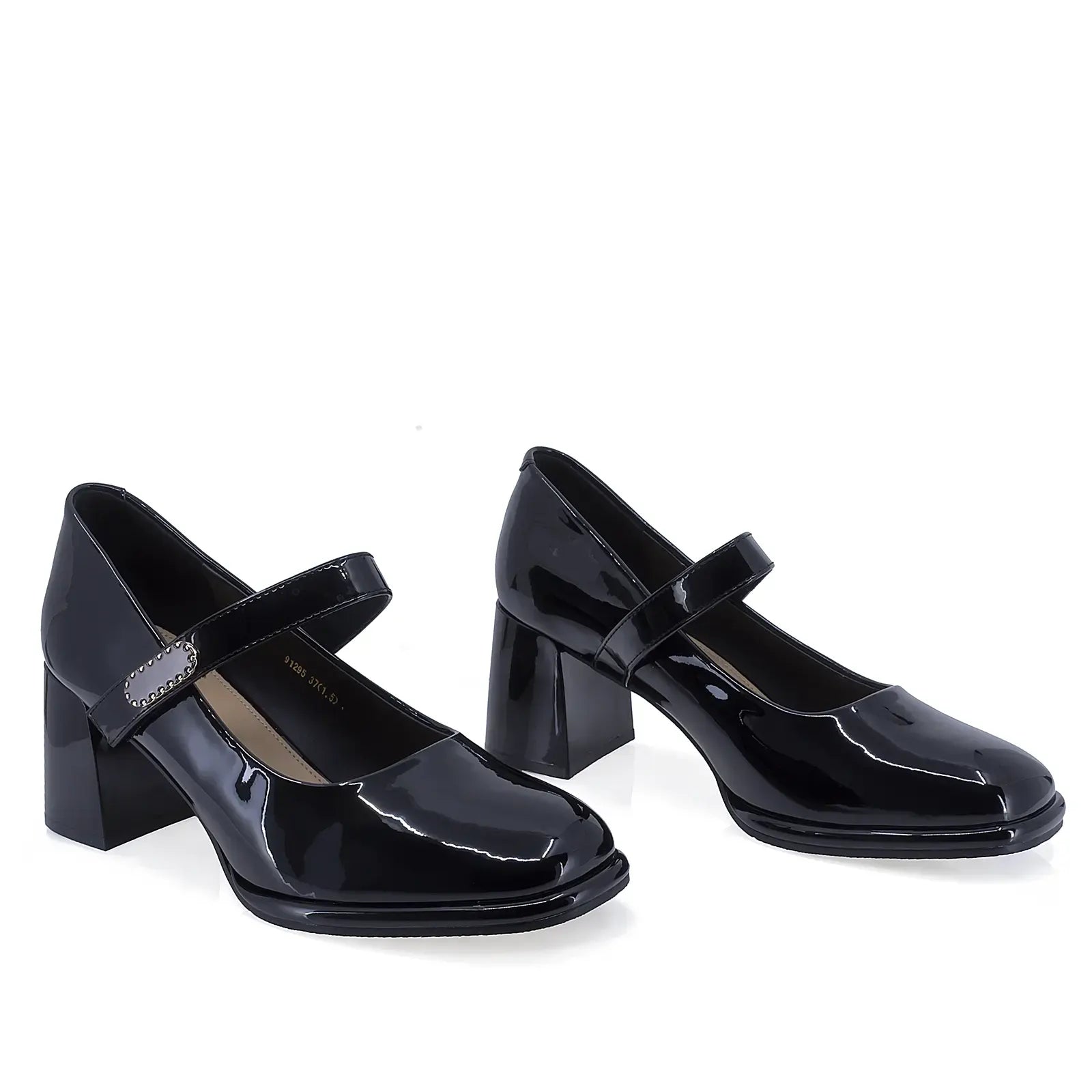 Pantofi dama eleganti Feeling piele lacuita D91295 negru