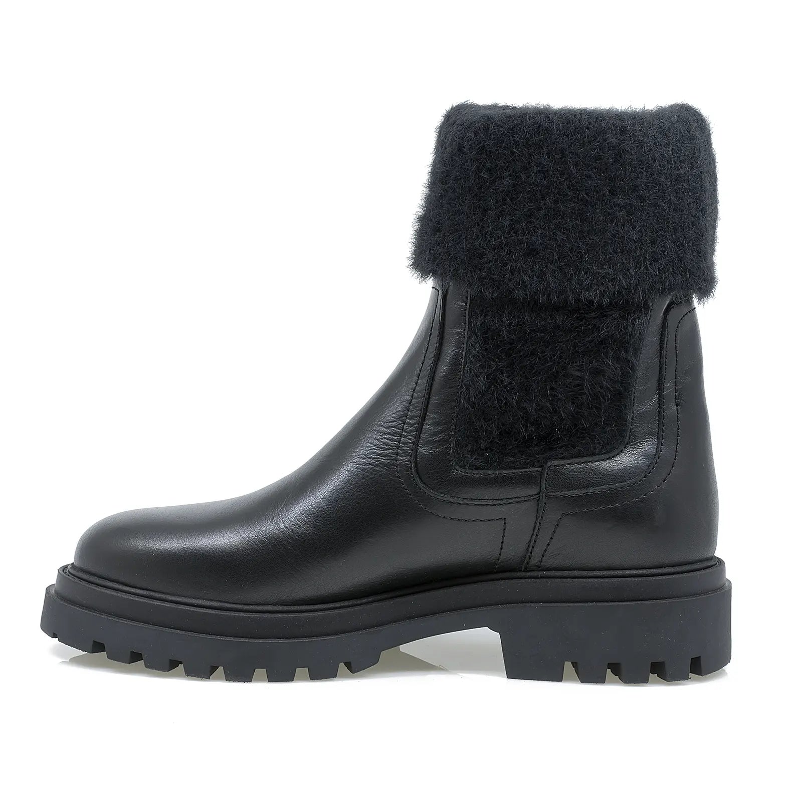 Ghete dama Anna Viotti din piele naturala D 15-1074 negru-2