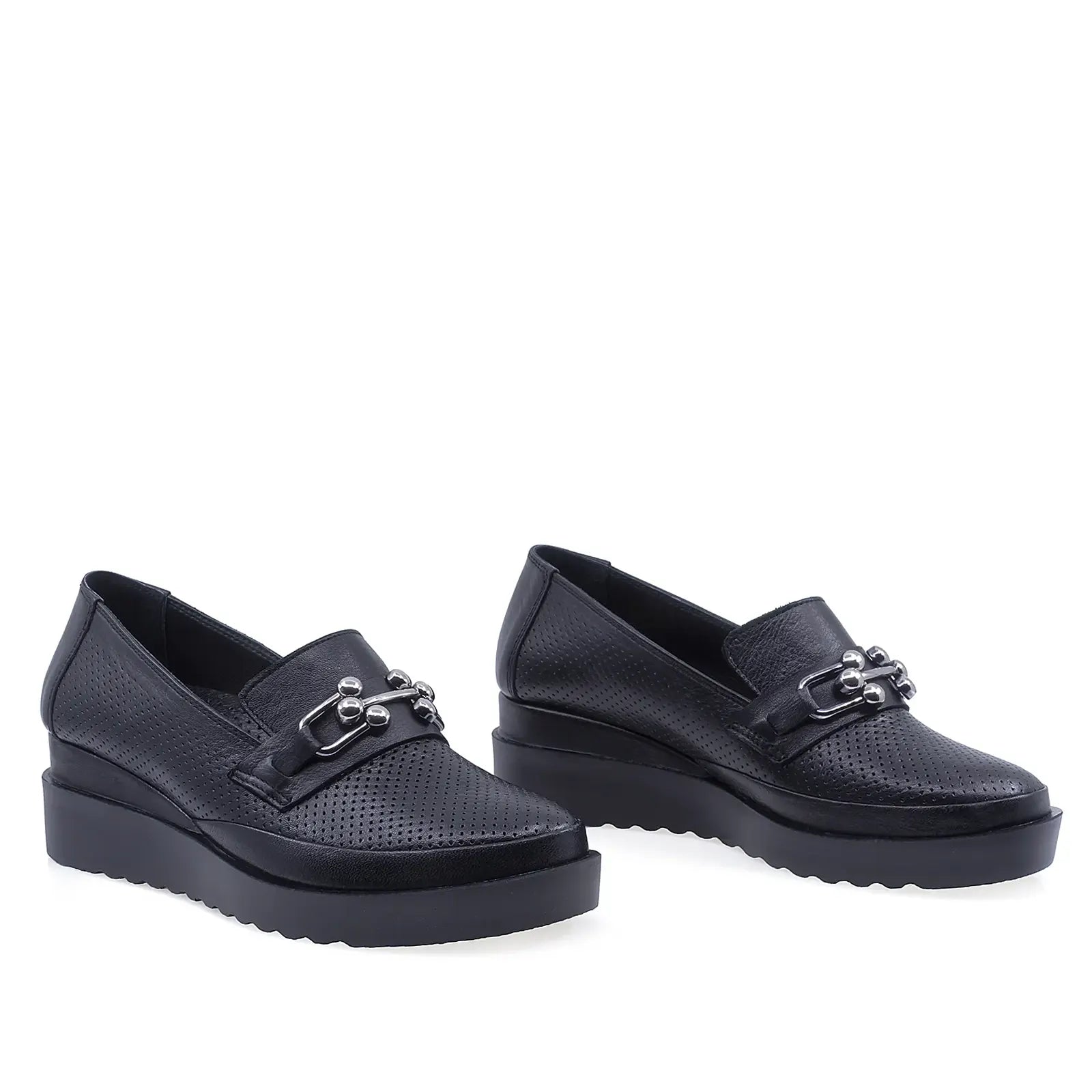 Pantofi Dama Casual Anna Viotti Piele naturala D22-S444 negru