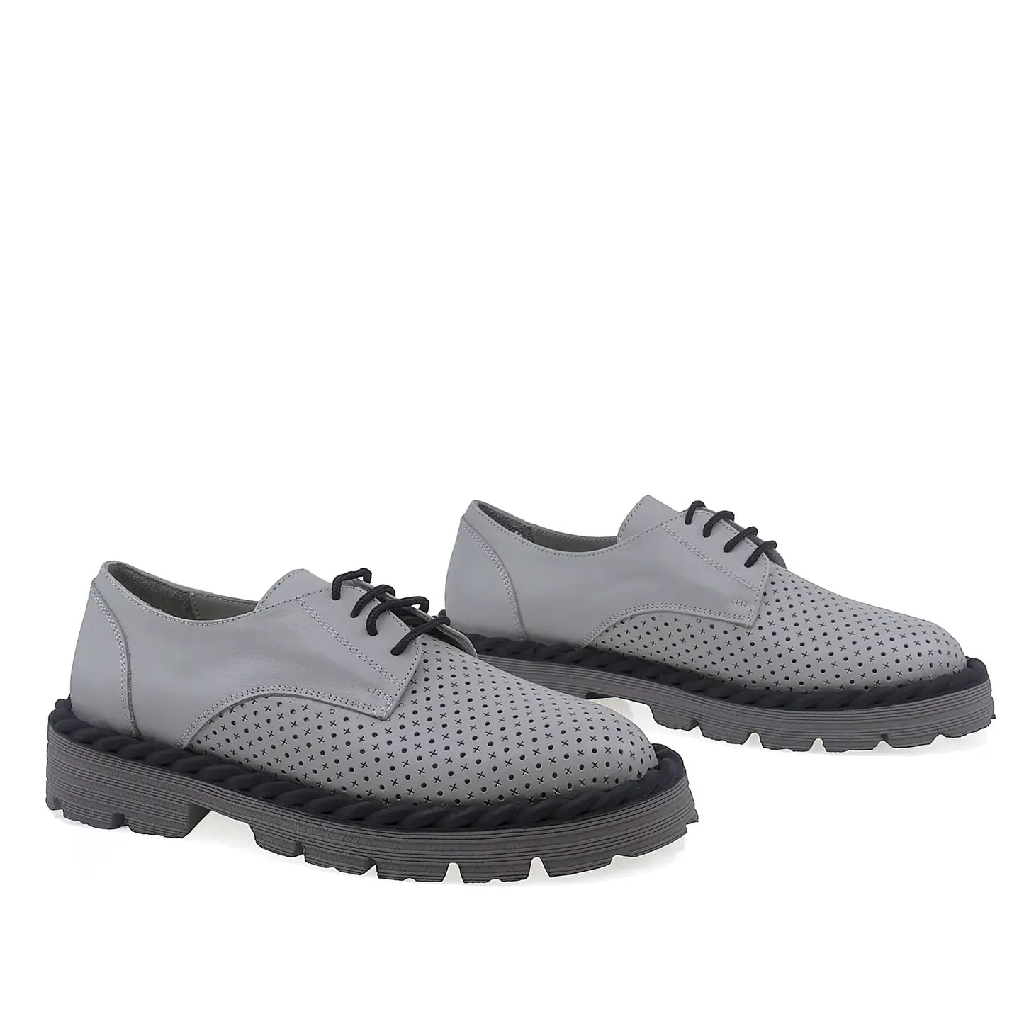 Pantofi Dama Casual Anna Viotti Piele naturala D12-482 gri