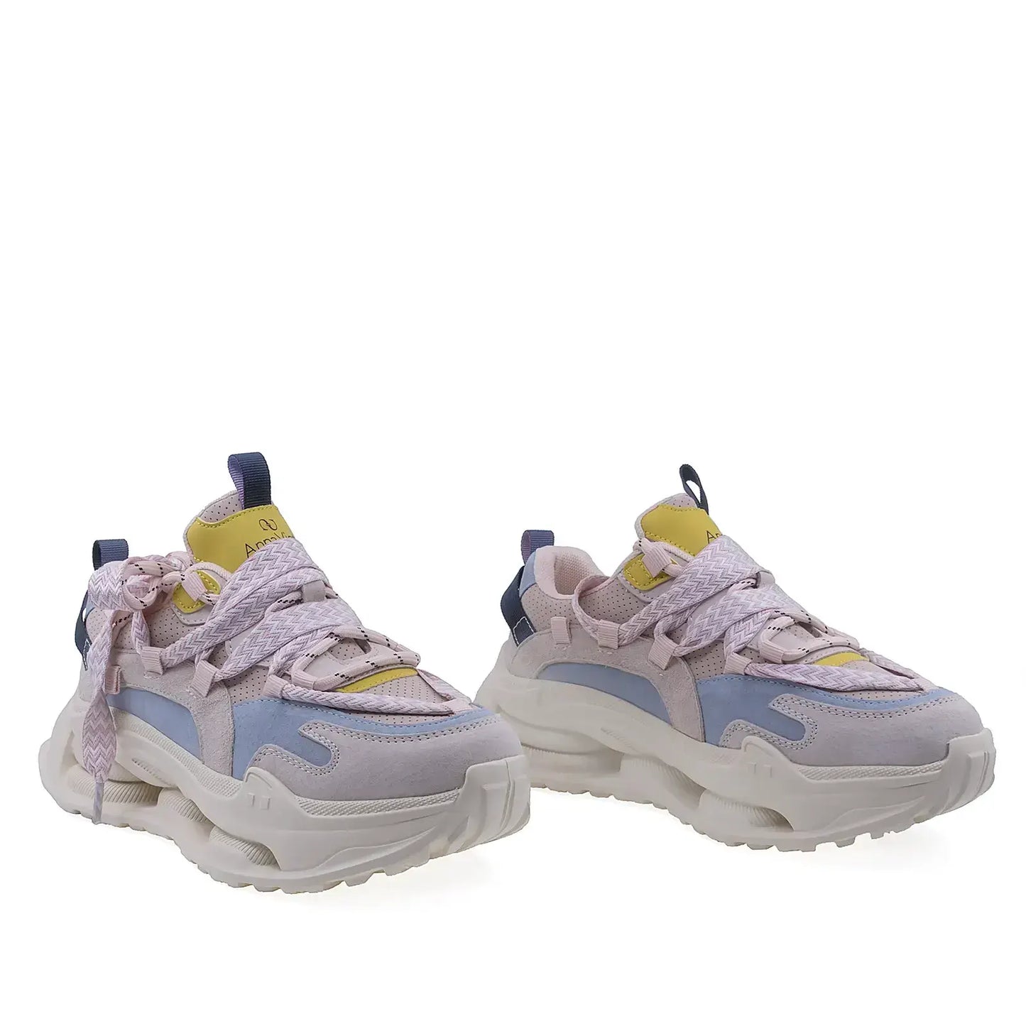 Pantofi dama sport Anna Viotti piele intoarsa D106-1 roz/multi