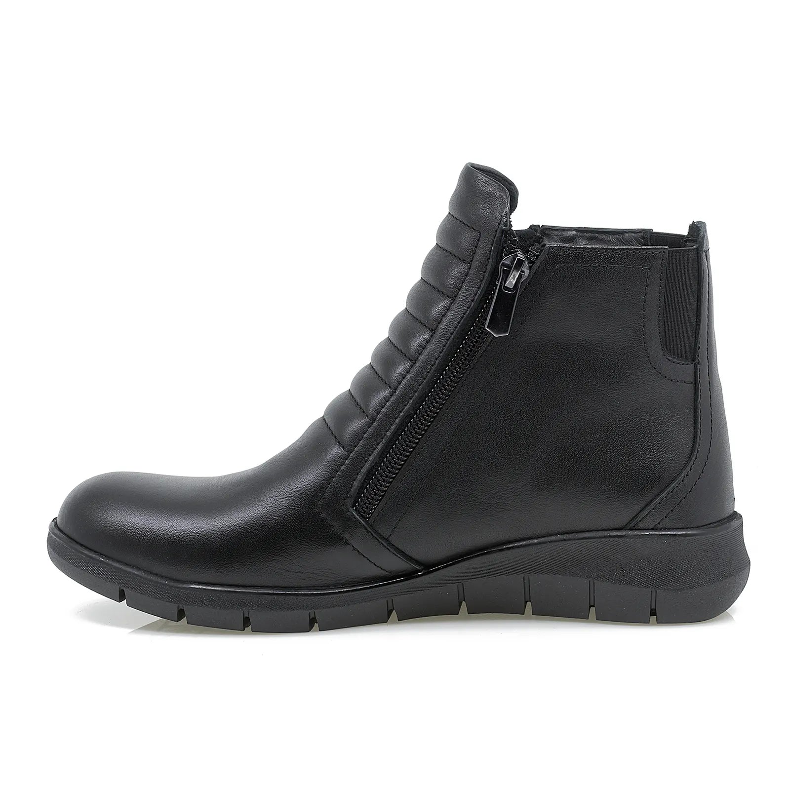 Ghete dama Anna Viotti din piele naturala D 70-1200 negru-2