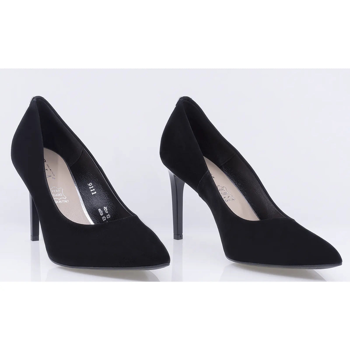 Pantofi dama eleganti Sala piele intoarsa 9111 negri