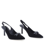 Pantofi dama eleganti Feeling piele intoarsa D47-8328 negru