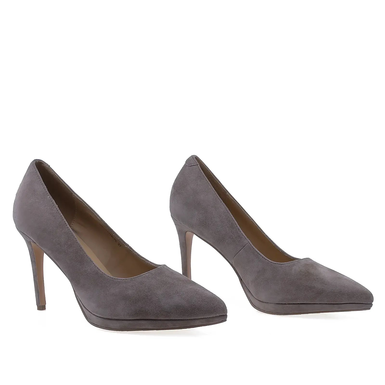 Pantofi dama eleganti Anna Viotti piele intoarsa D105-B143D-256-W99 taupe