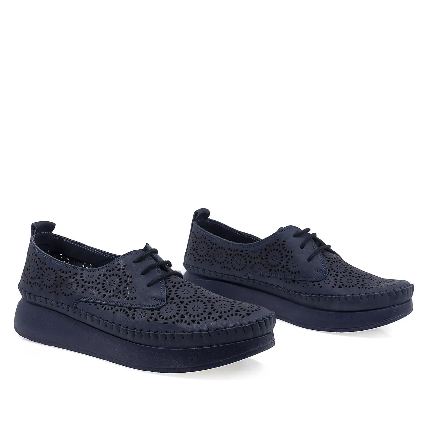 Pantofi Dama Casual Anna Viotti Piele naturala D43-83 bleumarin