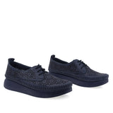 Pantofi Dama Casual Anna Viotti Piele naturala D43-83 bleumarin