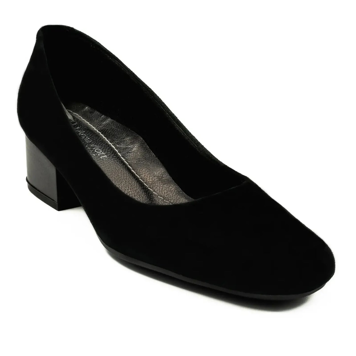 Pantofi dama casual Anna Viotti piele intoarsa D34-24100 negru - Goretti - Incaltaminte din piele naturala