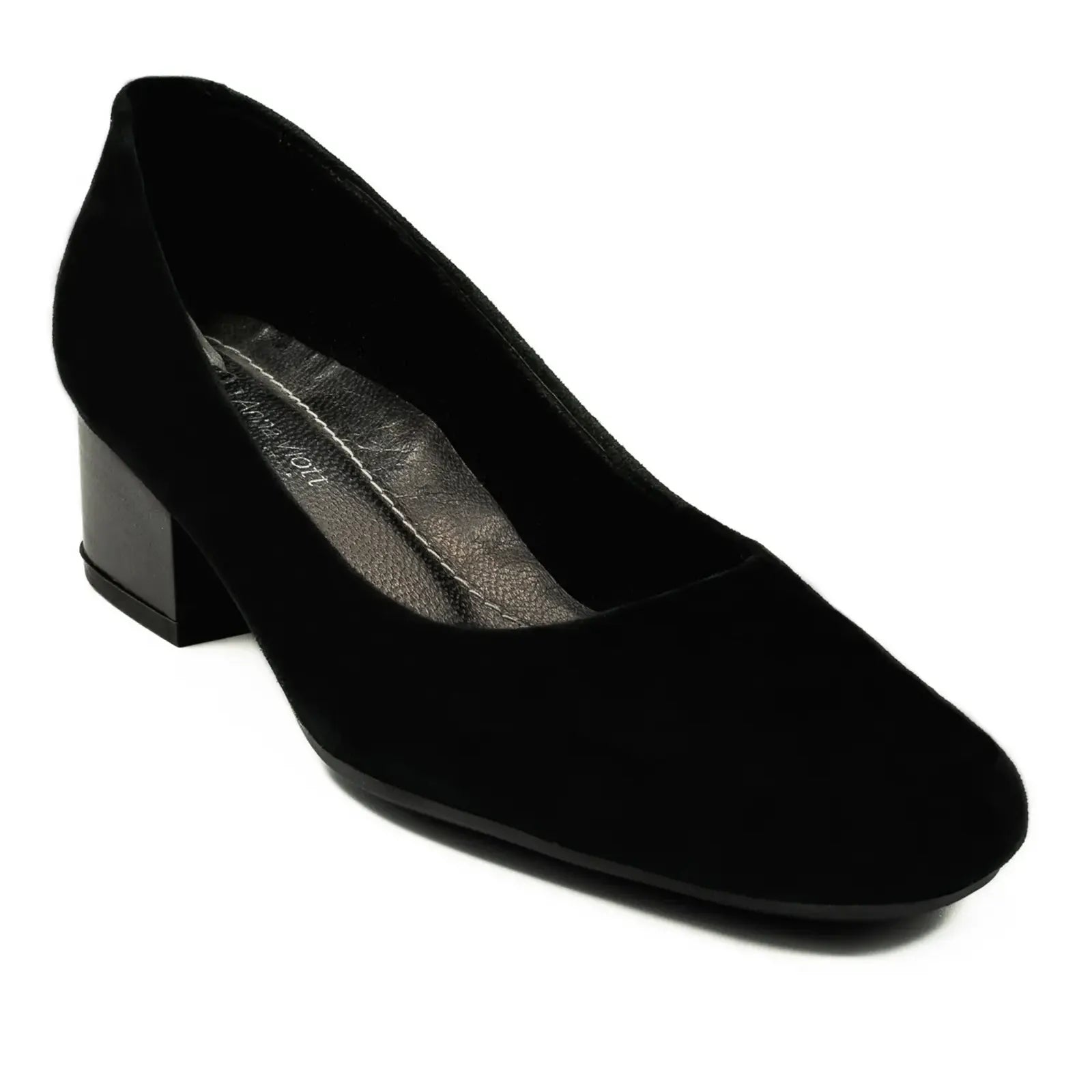 Pantofi dama casual Anna Viotti piele intoarsa D34-24100 negru - Goretti - Incaltaminte din piele naturala