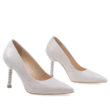 Pantofi dama eleganti Anna Viotti piele naturala D2985 bej deschis