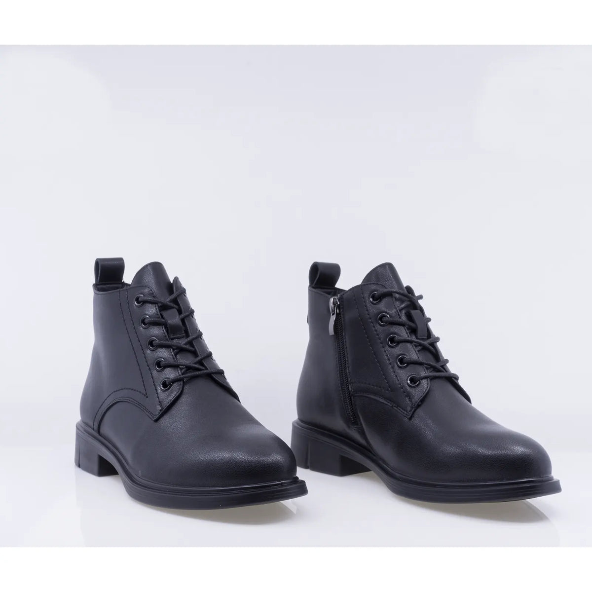 Ghete dama casual Anna Viotti piele naturala D111-B4432 negre