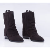 Ghete Dama Casual Anna Viotti Piele Intoarsa D105-8077R-F218-N43 maro