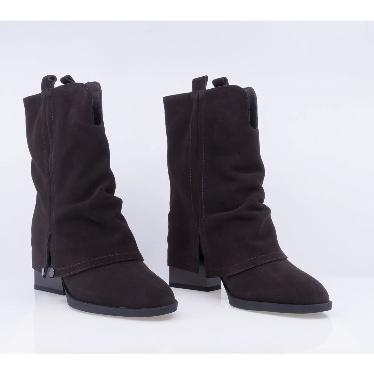 Ghete Dama Casual Anna Viotti Piele Intoarsa D105-8077R-F218-N43 maro