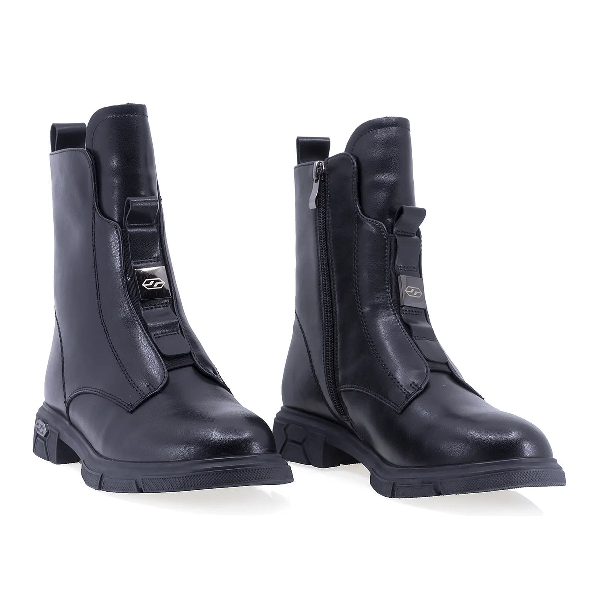 Ghete dama casual Sole piele naturala 03 negre