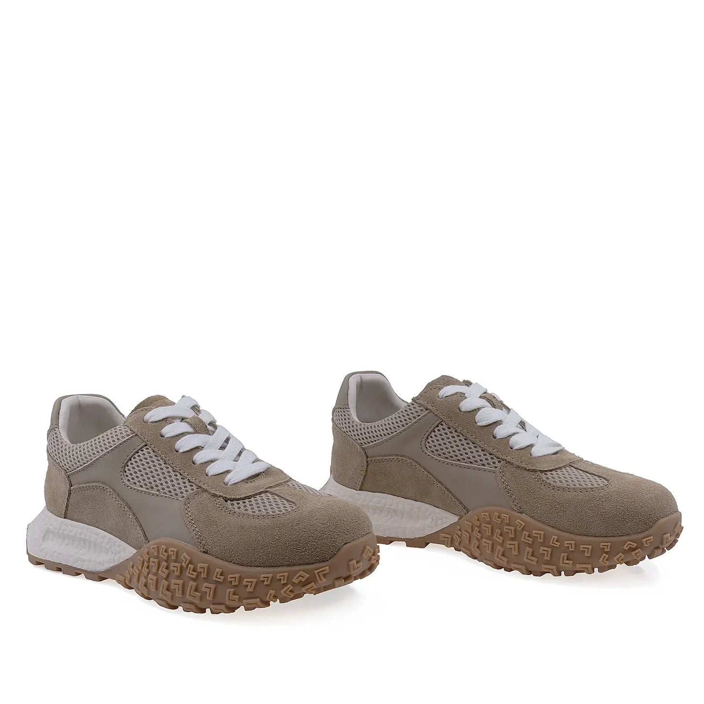 Pantofi dama sport Anna Viotti piele intoarsa, D116-59262-01RTLT, camel