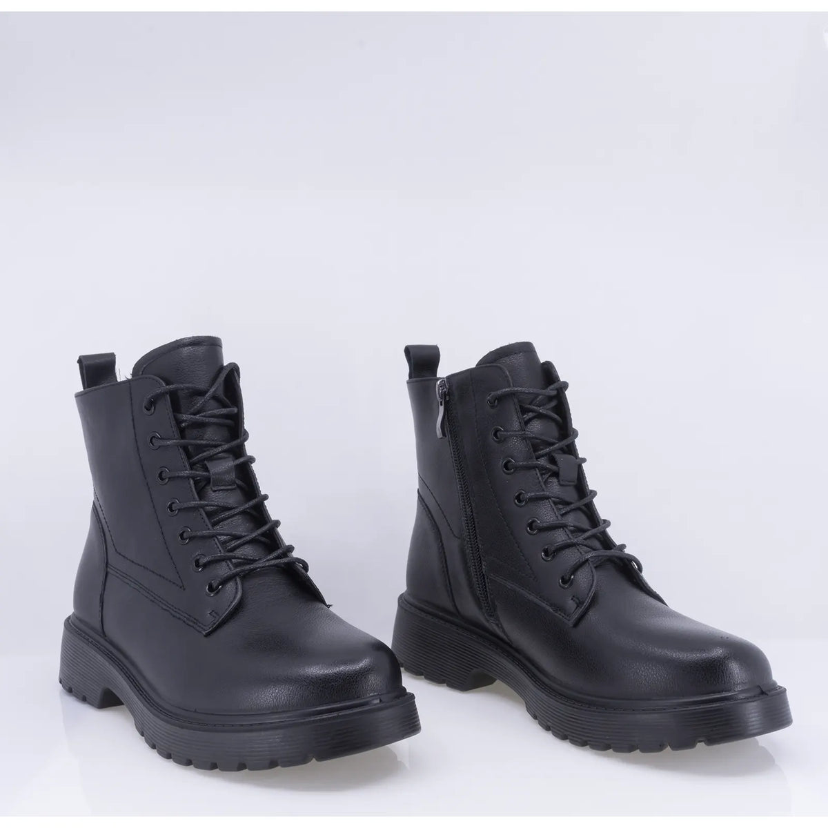 Ghete dama casual Anna Viotti piele naturala D111-3E18563-1 negre