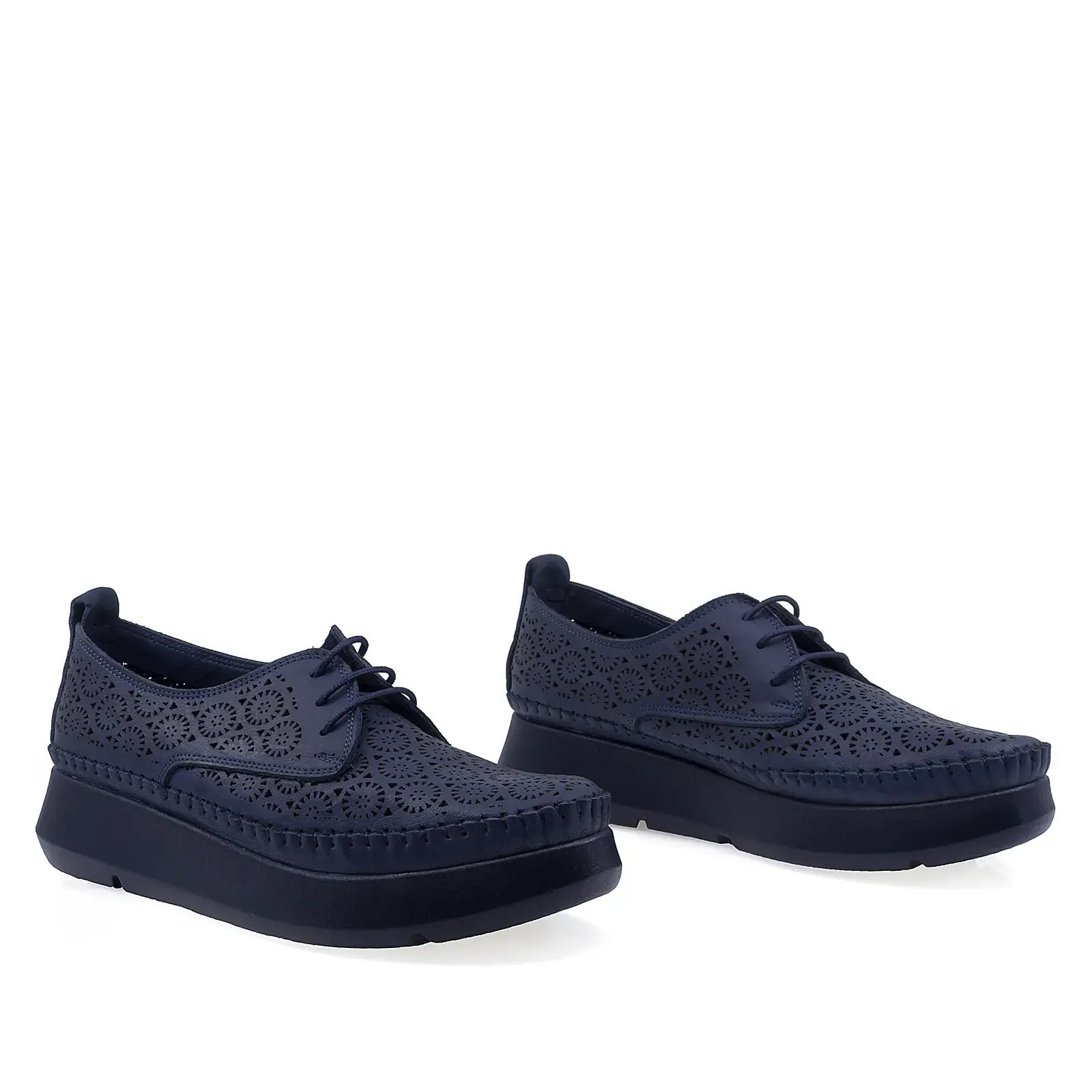 Pantofi Dama Casual Anna Viotti Piele naturala D43-53-L17 bleumarin