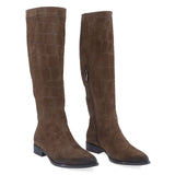 Cizme dama casual Kordel piele nabuc D3202 maro