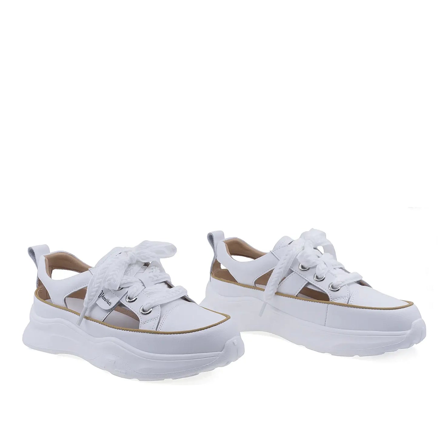 Pantofi dama casual Anna Viotti piele naturala D106-21 alb