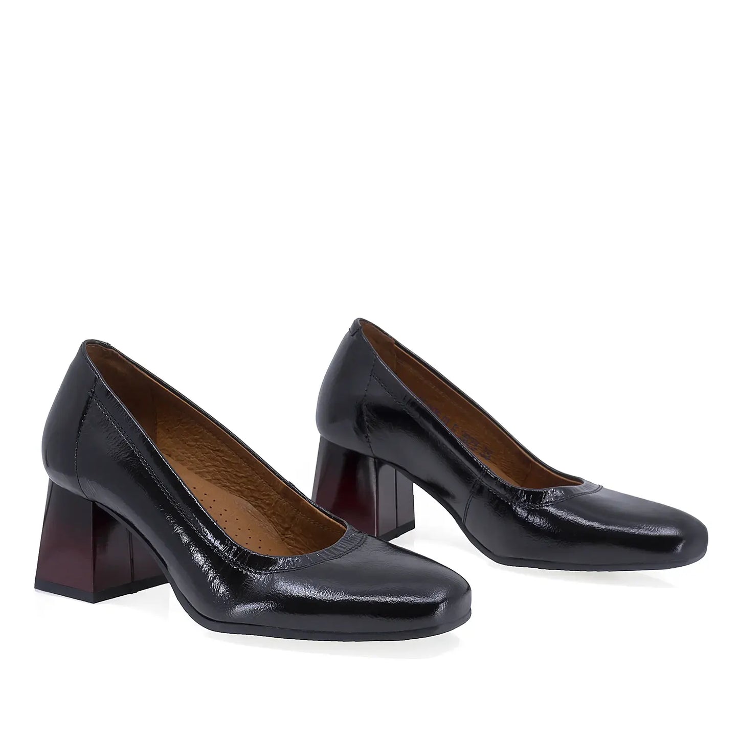 Pantofi dama eleganti Anna Viotti piele lacuita D63-1199 negru